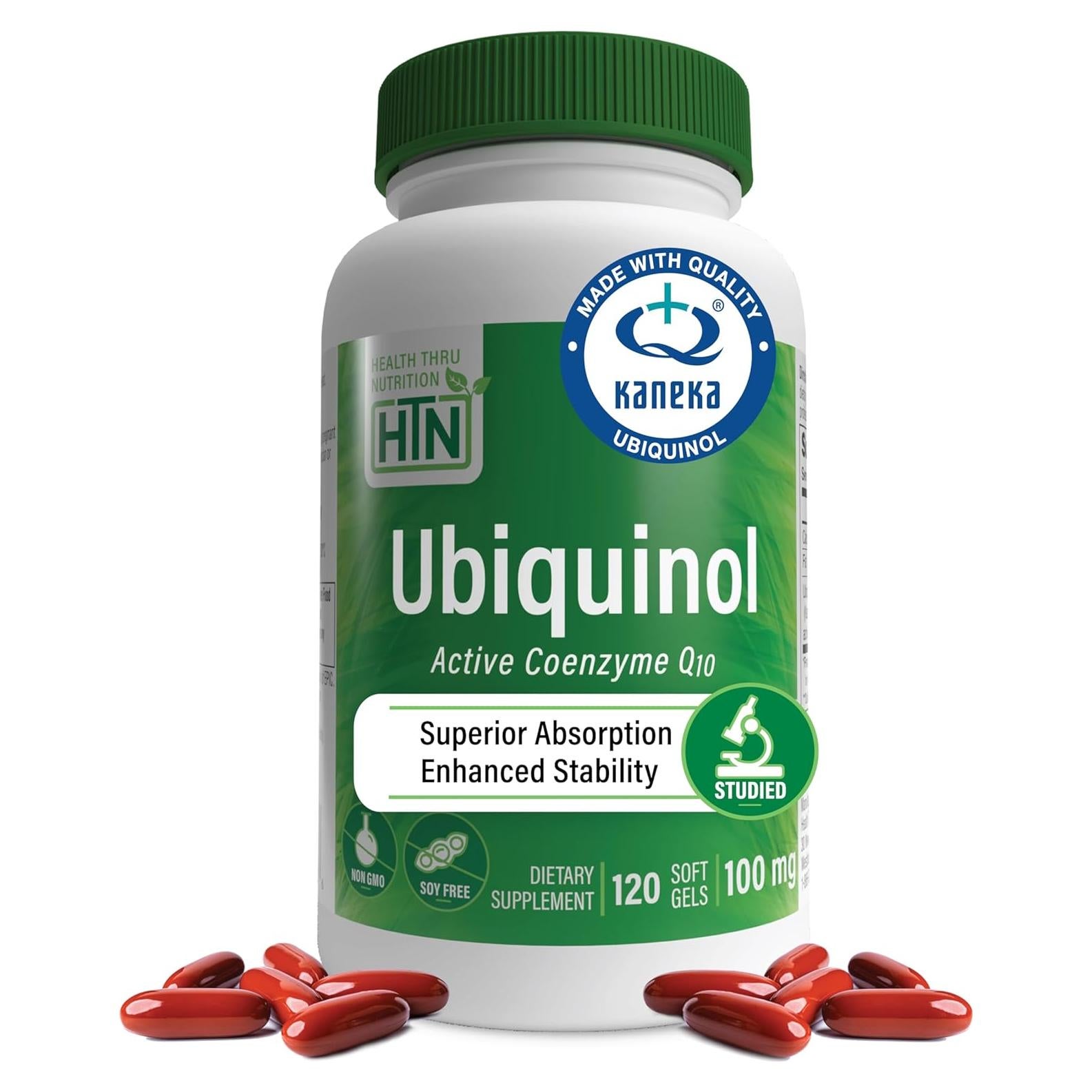 Ubiquinol 100mg Health Thru Nutrition 120 Softgels - CoQ10
