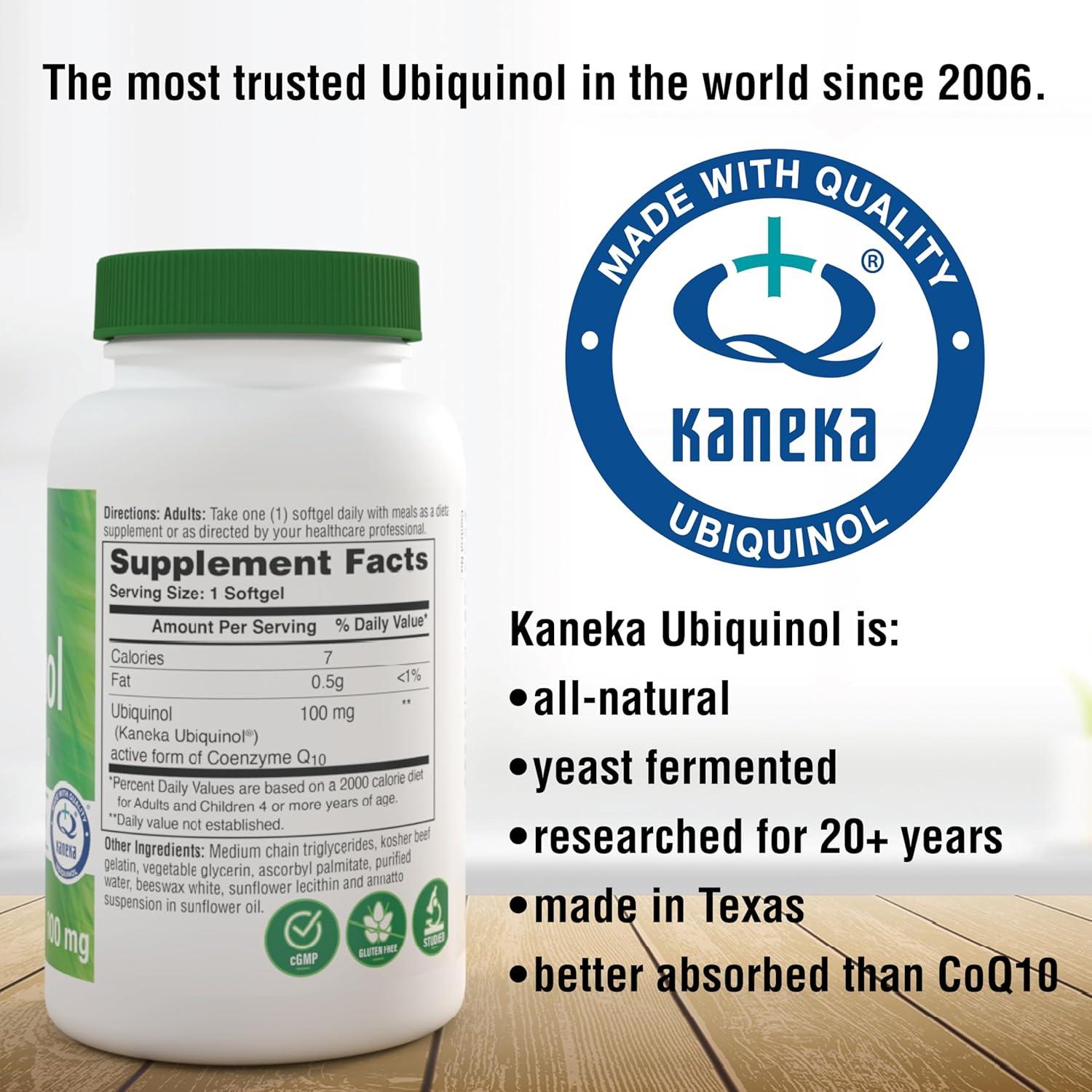 Ubiquinol 100mg Health Thru Nutrition 120 Softgels - CoQ10