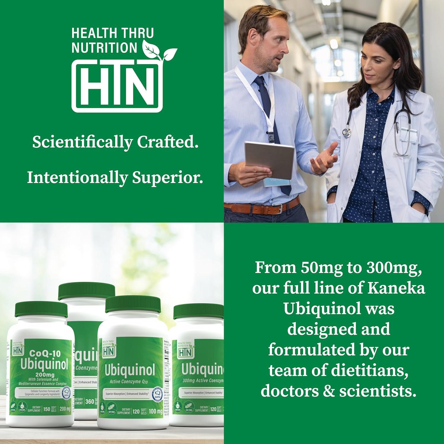 Ubiquinol 100mg Health Thru Nutrition 120 Softgels - CoQ10