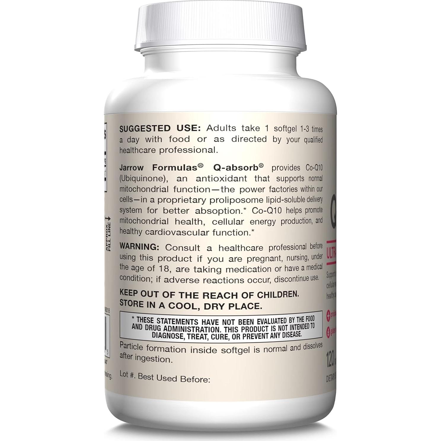 Suplemento Dietético Jarrow Co-Q10 100 mg 120 Gelatinas Blandas