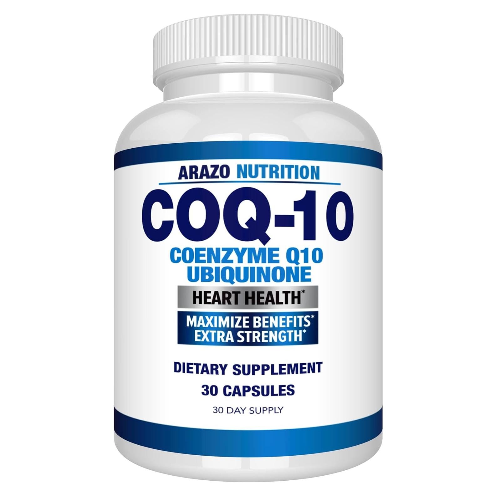 Suplemento CoQ10 Arazo Nutrition 200mg - 30 Cápsulas Antioxidante