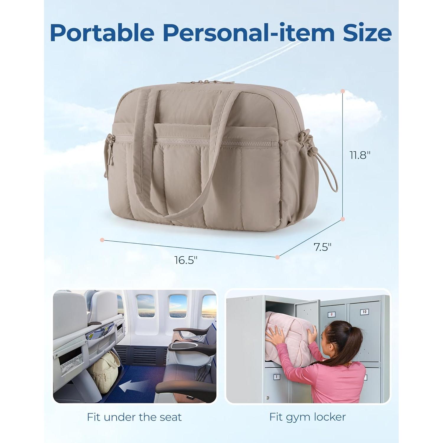 Bolsa de Gimnasio BAGSMART Mediana Camel Resistente al Agua