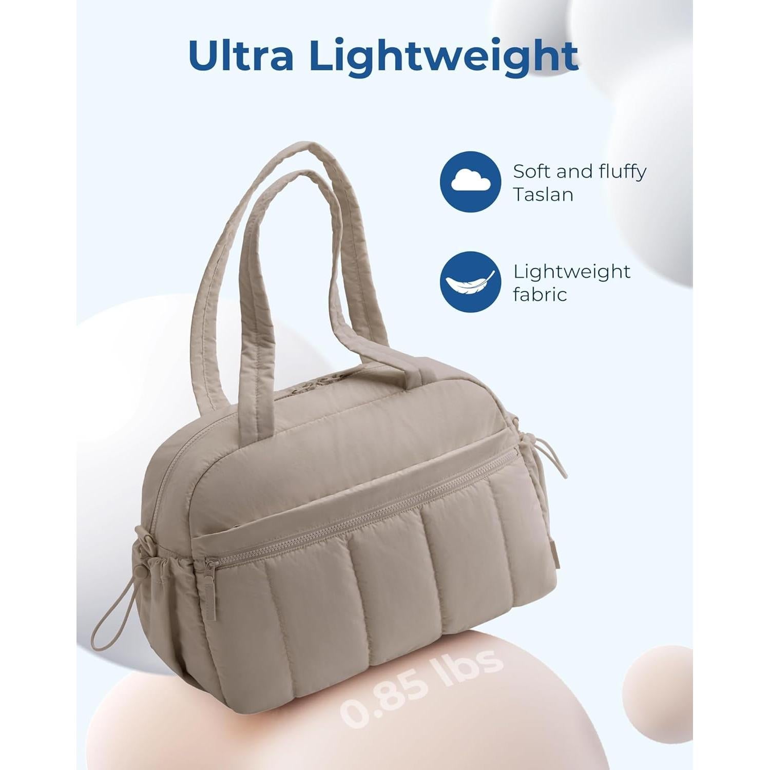 Bolsa de Gimnasio BAGSMART Mediana Camel Resistente al Agua