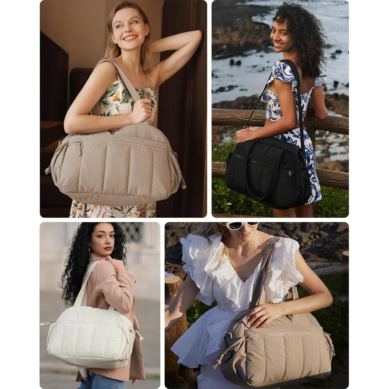 Bolsa de Gimnasio BAGSMART Mediana Camel Resistente al Agua