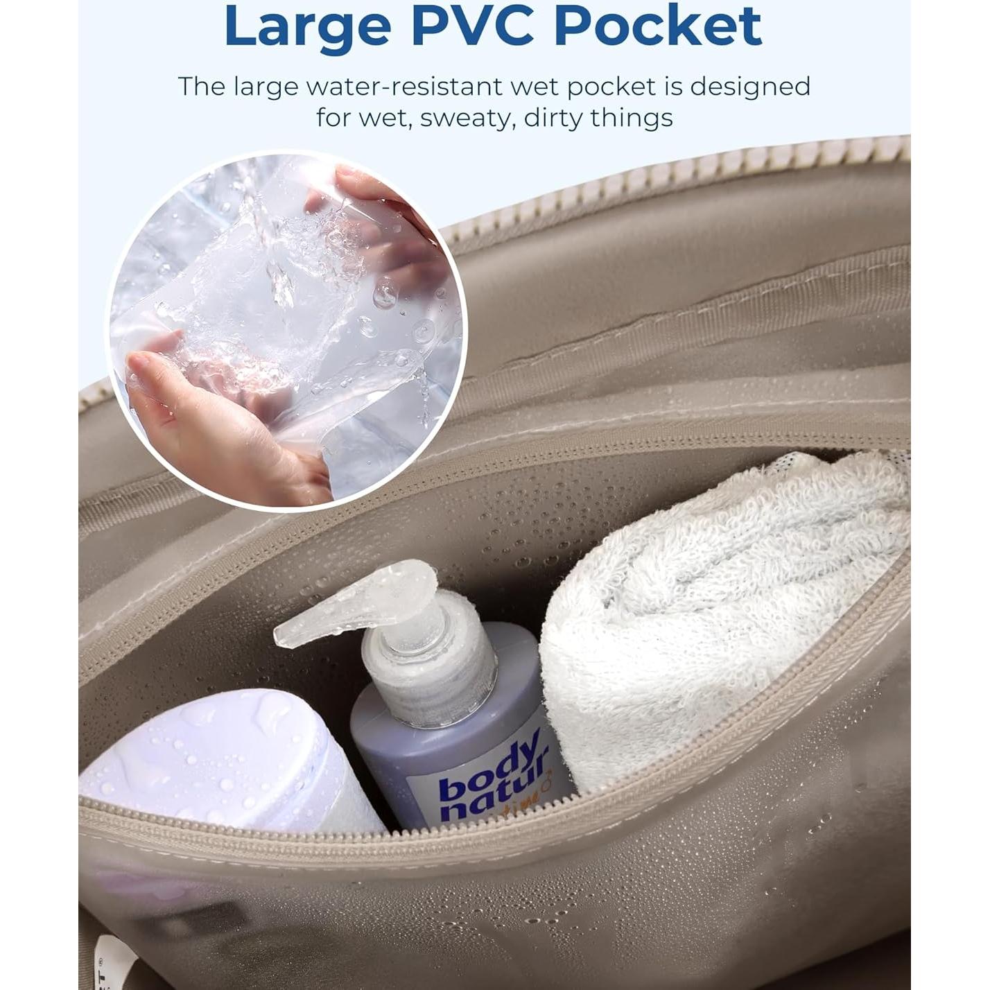 Bolsa de Gimnasio BAGSMART Mediana Camel Resistente al Agua