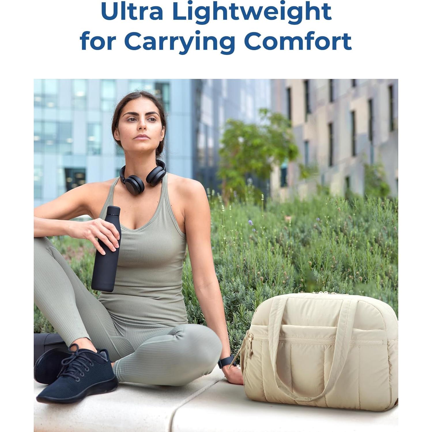 Bolsa de Gimnasio BAGSMART Mediana Camel Resistente al Agua