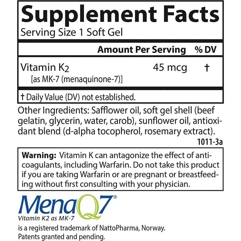 Carlson Vitamina K2 MK-7 45 mcg 90 Gelatinas Blandas