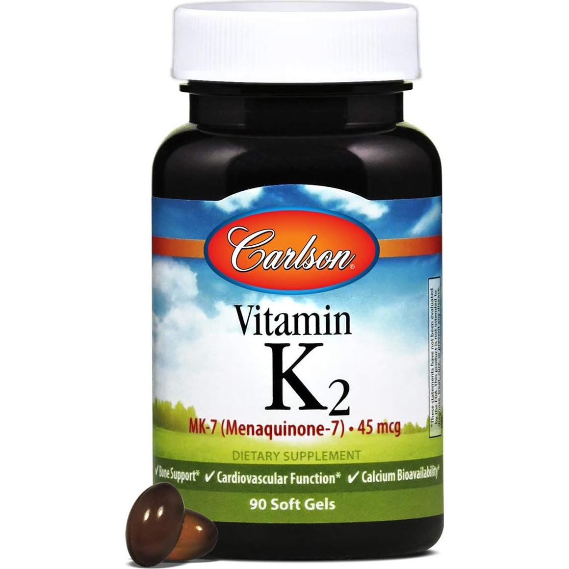 Carlson Vitamina K2 MK-7 45 mcg 90 Gelatinas Blandas