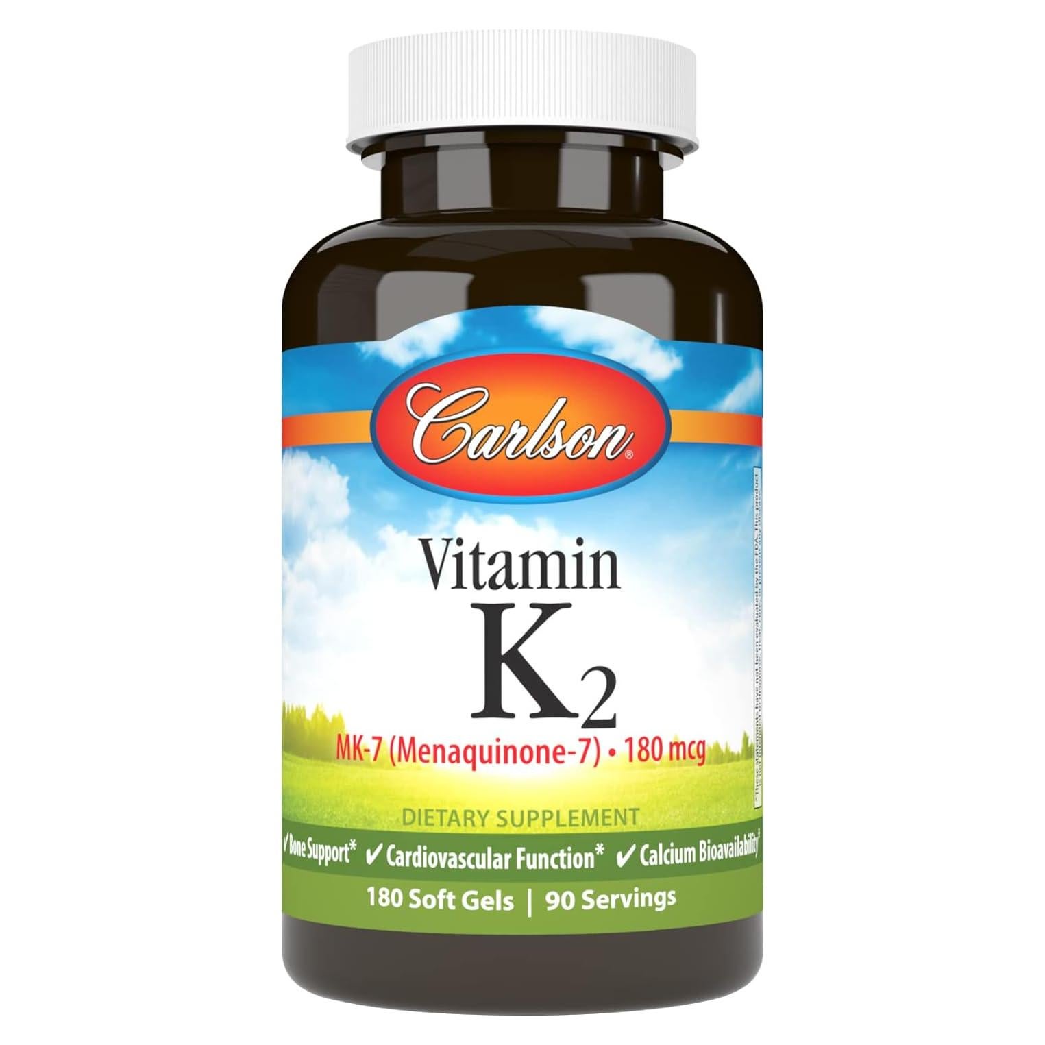Carlson Vitamina K2 MK-7 180 mcg 180 Gelatinas Blandas