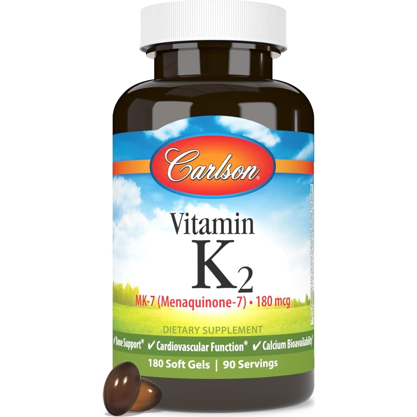 Carlson Vitamina K2 MK-7 180 mcg 180 Gelatinas Blandas