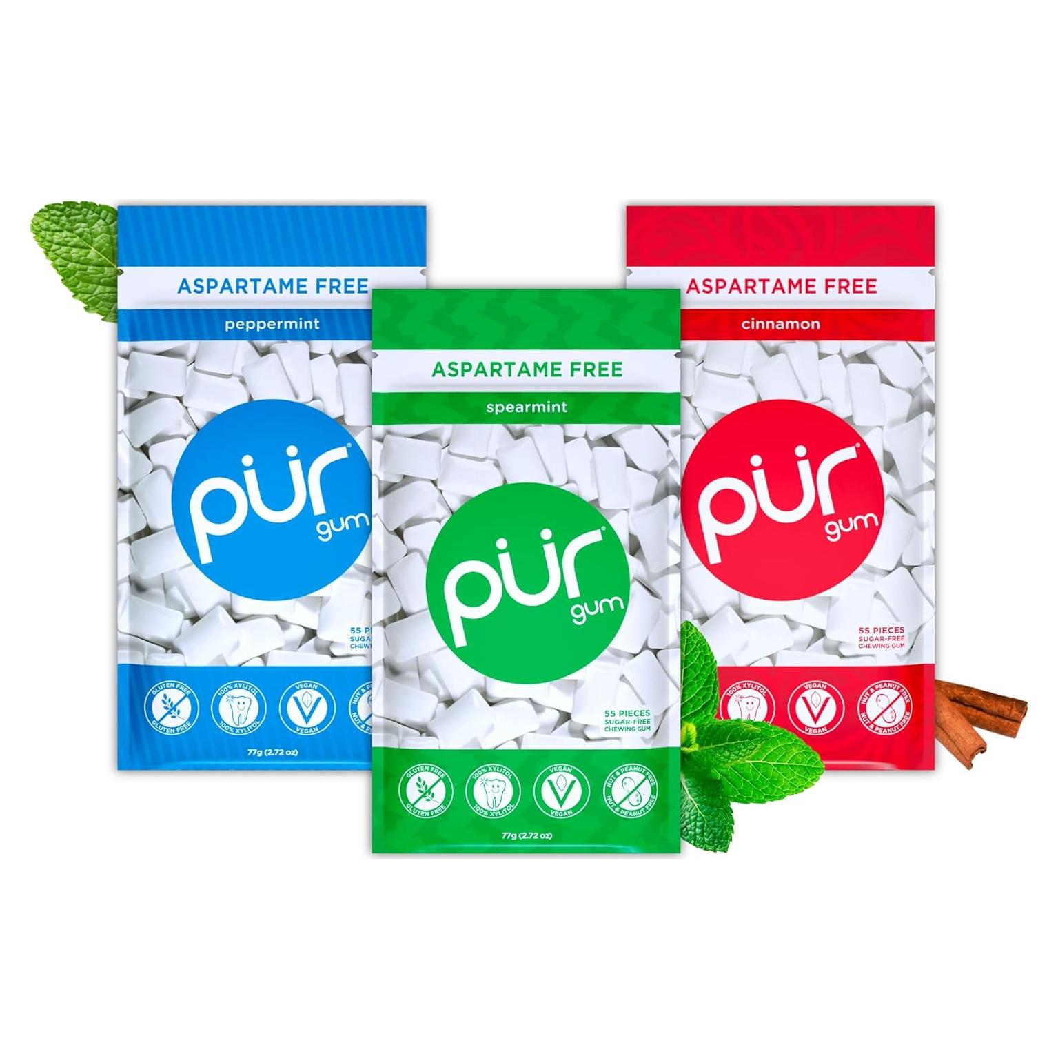 Chicle Sin Azúcar PUR | Variedad 55 Piezas | Sin Aspartame