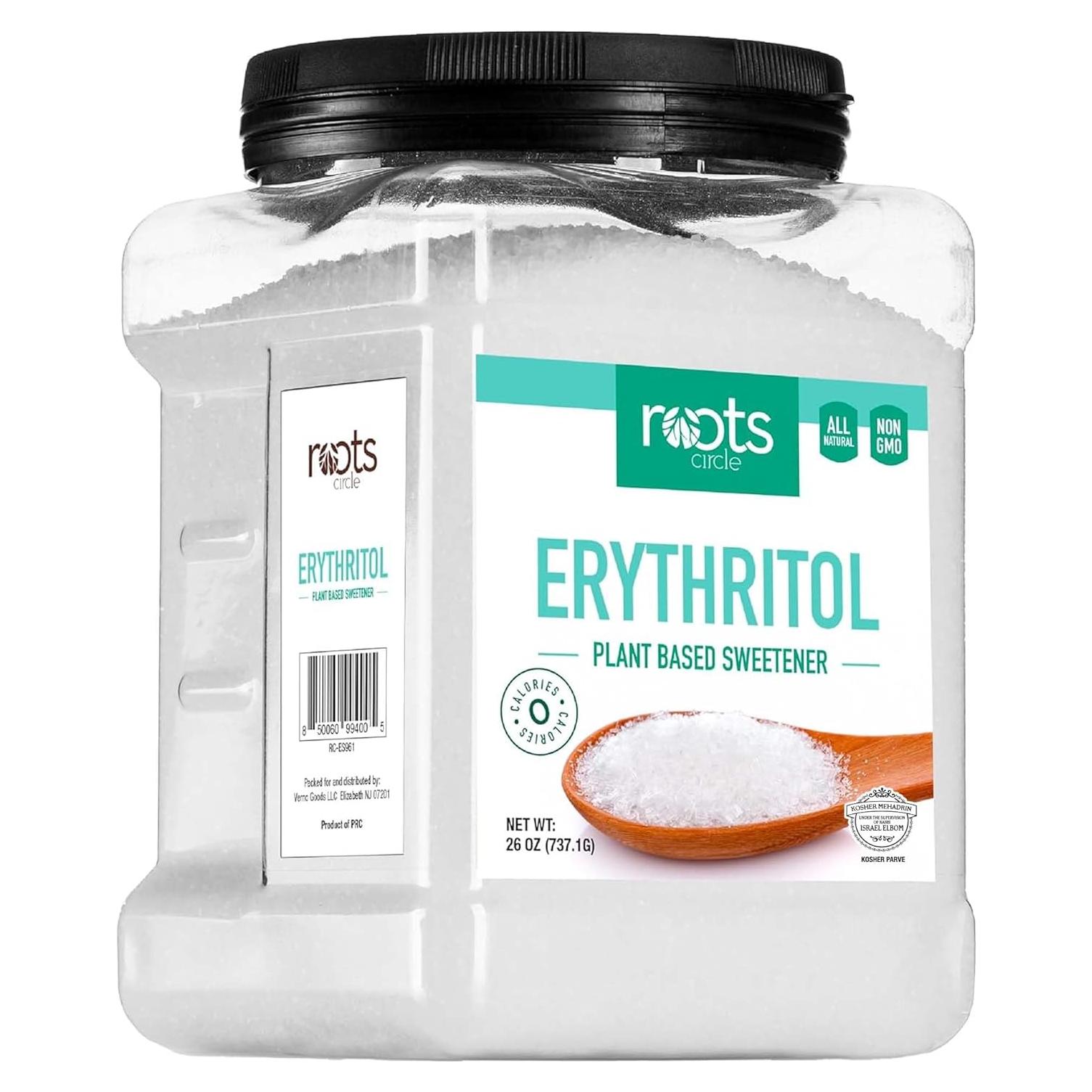Edulcorante de Eritritol Roots Circle 737g - Sin Calorías, Natural