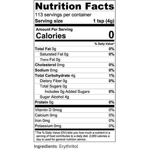 Sustituto de Azúcar Erythritol So Nourished 0 Calorías 0 Carbs