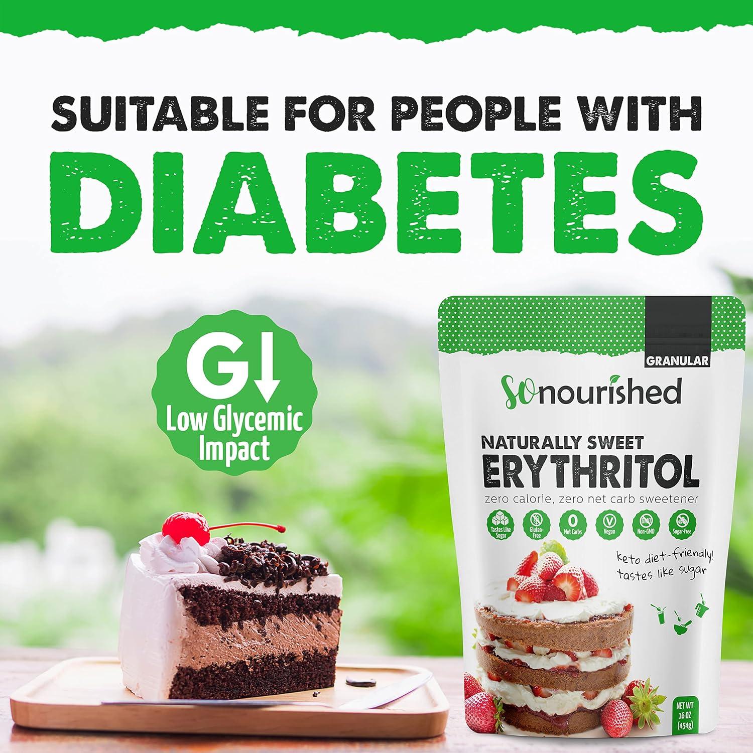 Sustituto de Azúcar Erythritol So Nourished 0 Calorías 0 Carbs