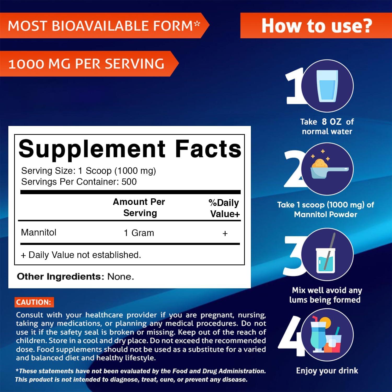Edulcorante Natural Vitamatic Manitol 500g - 500 Porciones