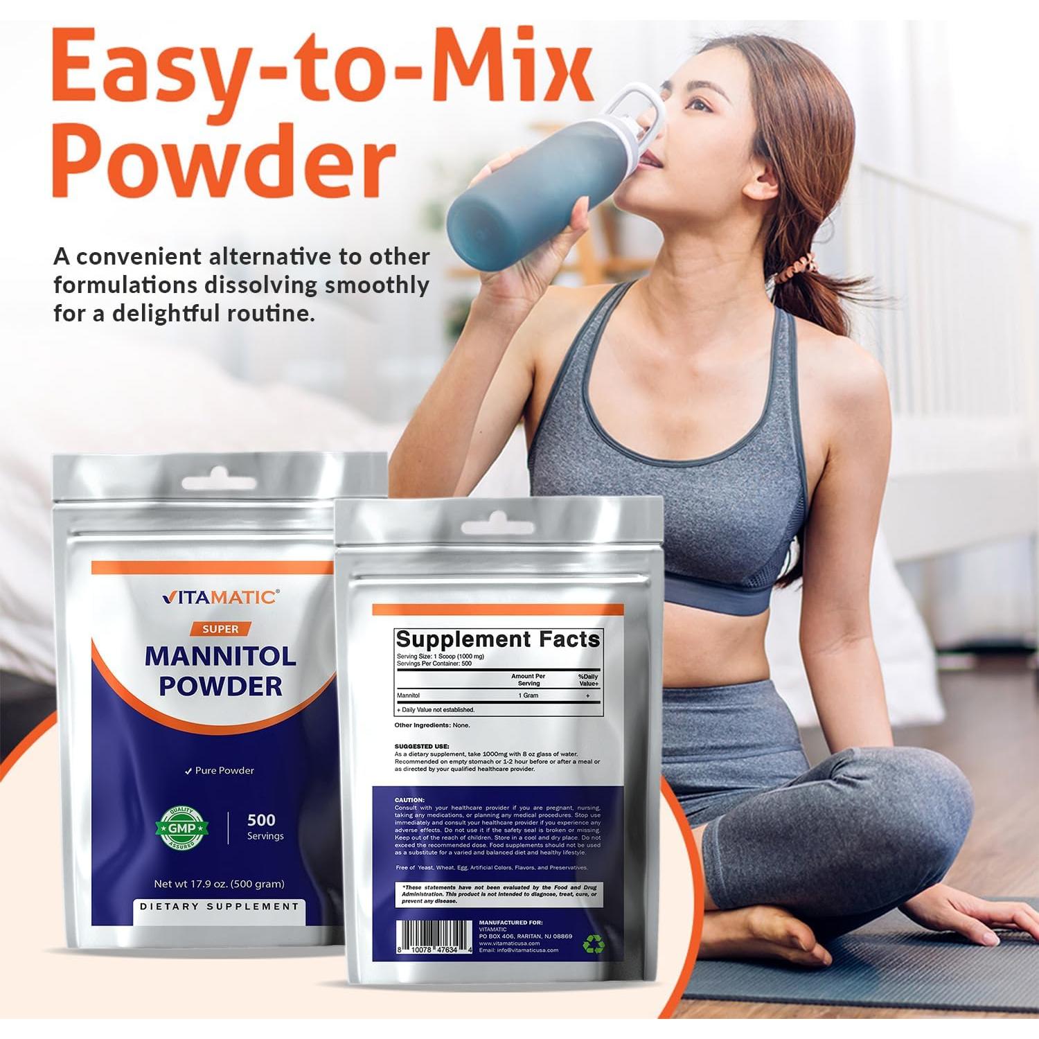 Edulcorante Natural Vitamatic Manitol 500g - 500 Porciones