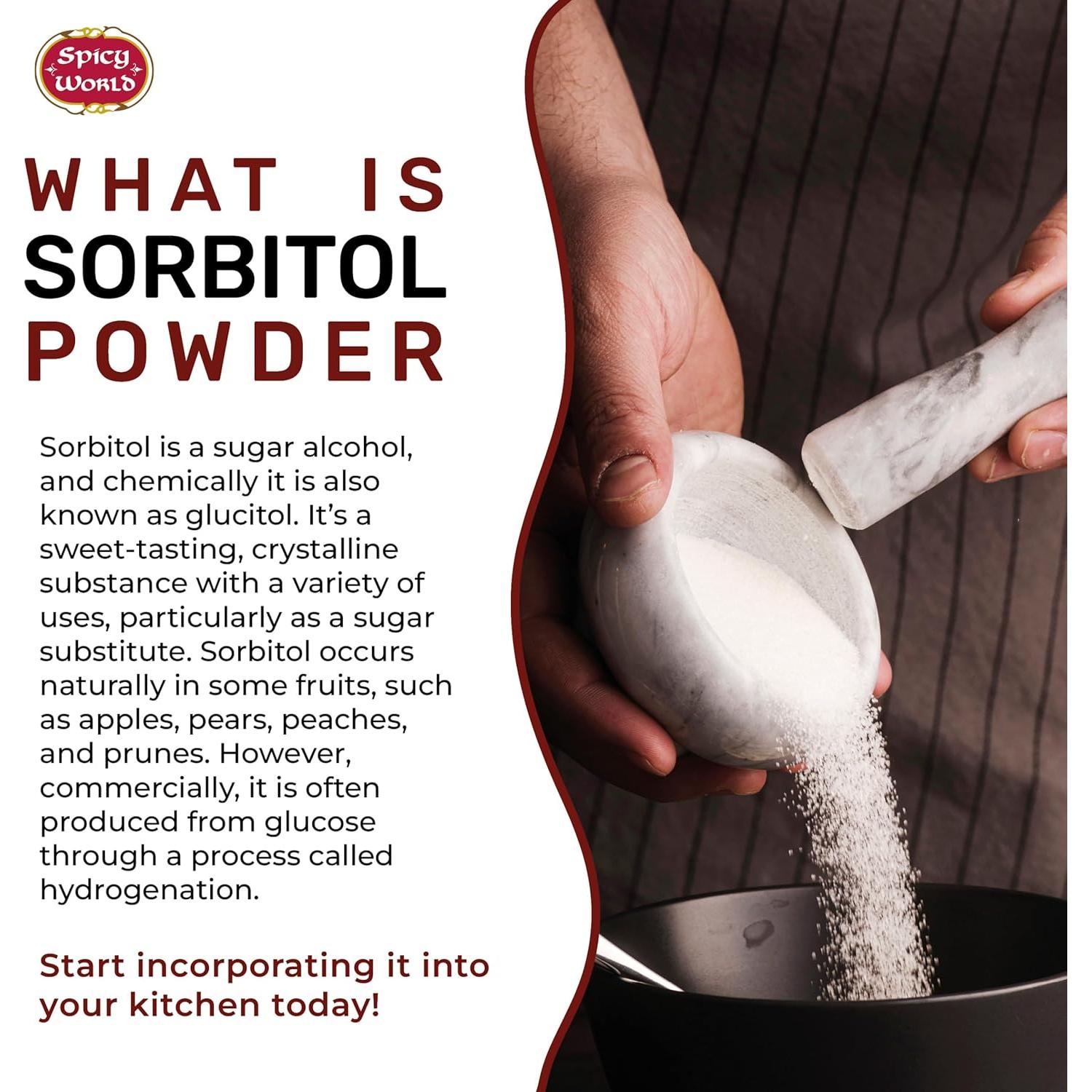 Polvo de Sorbitol 340g Spicy World - Edulcorante Bajo en Calorías