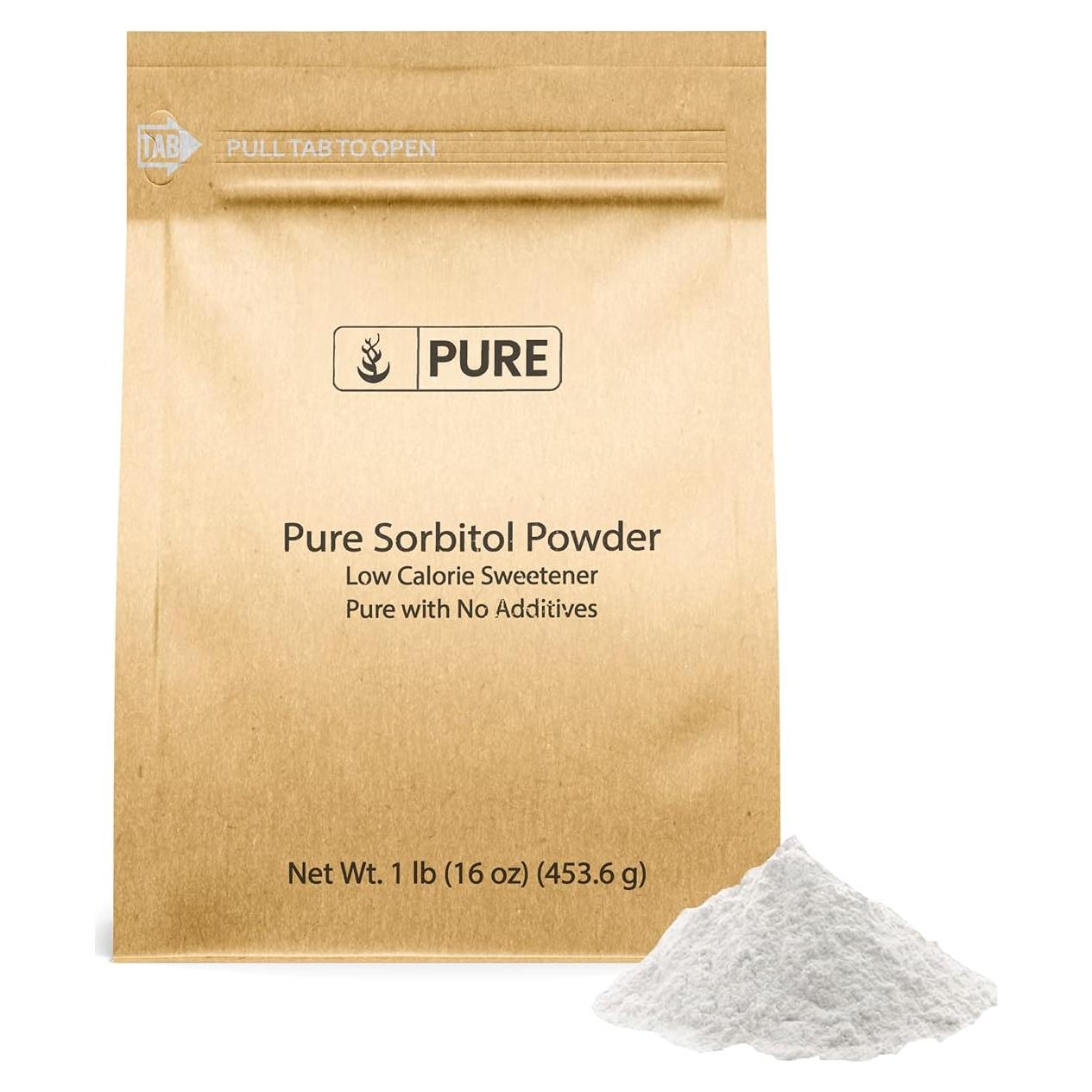 Polvo de Sorbitol 453.6g Ingredientes Orgánicos Puros Edulcorante