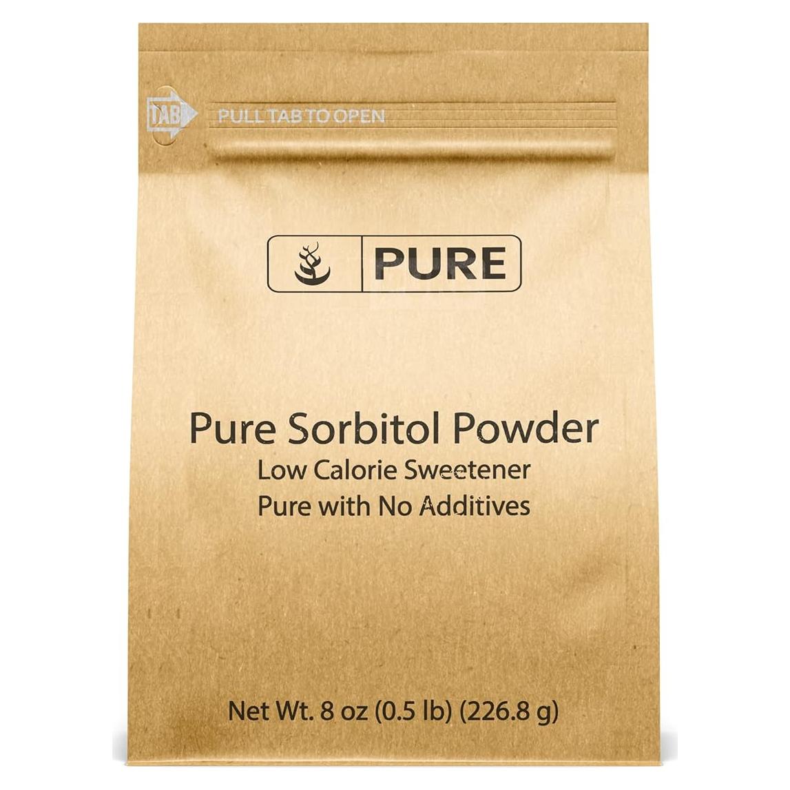 Polvo de Sorbitol 226.8 g - Ingredientes Originales Puros - Edulcorante Bajo en Calorías