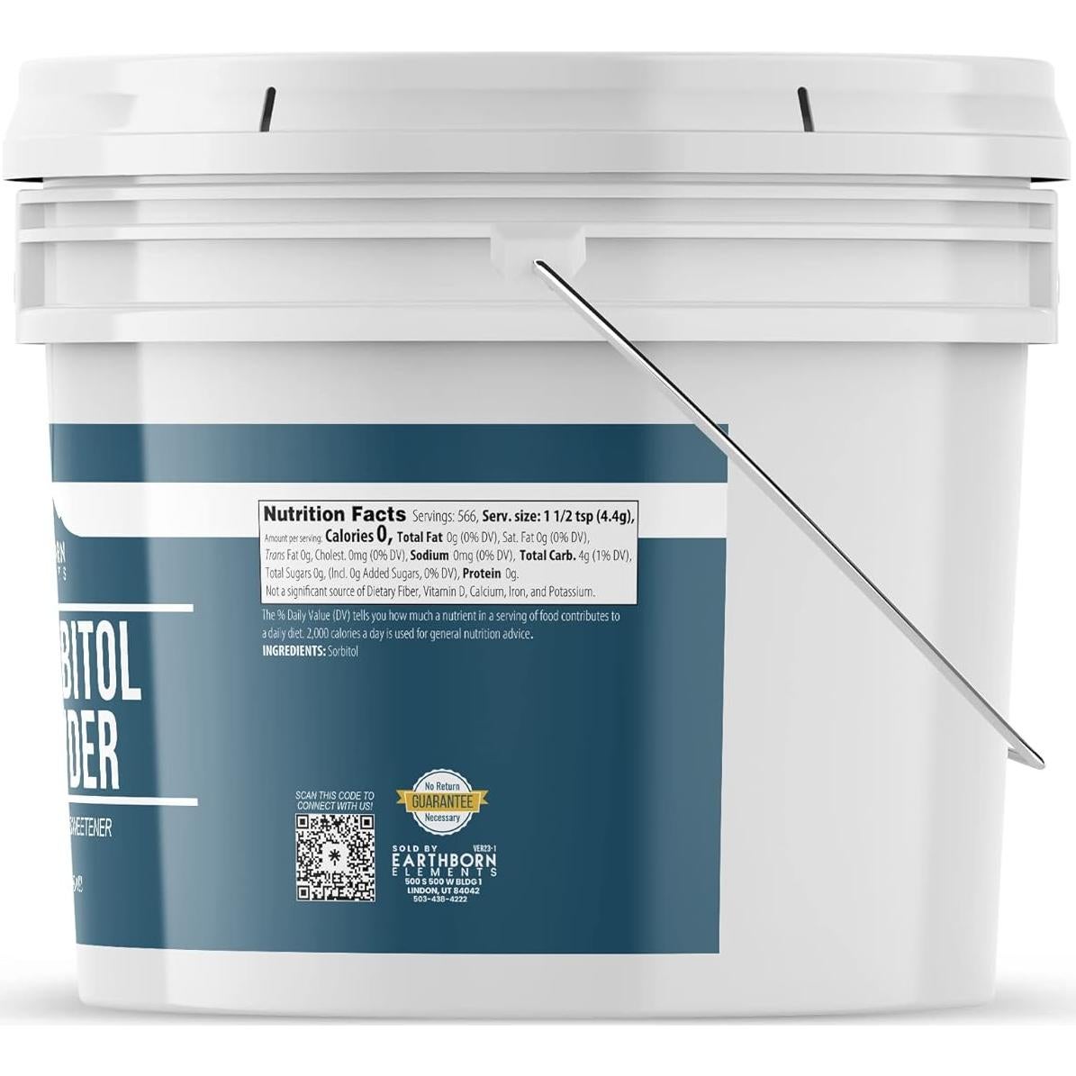 Polvo de Sorbitol Tierra Nacida 1 Galón - Edulcorante Bajo en Calorías