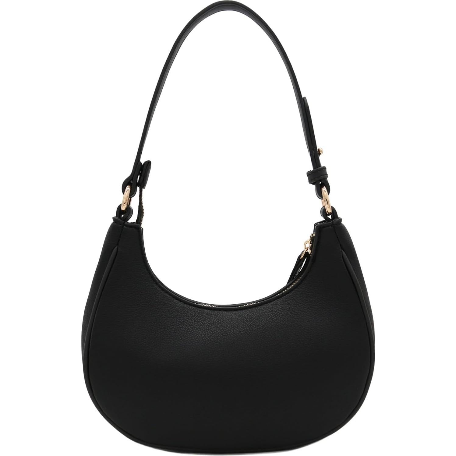 Bolso de Hombro Pequeño Crescent FashionPuzzle Negro