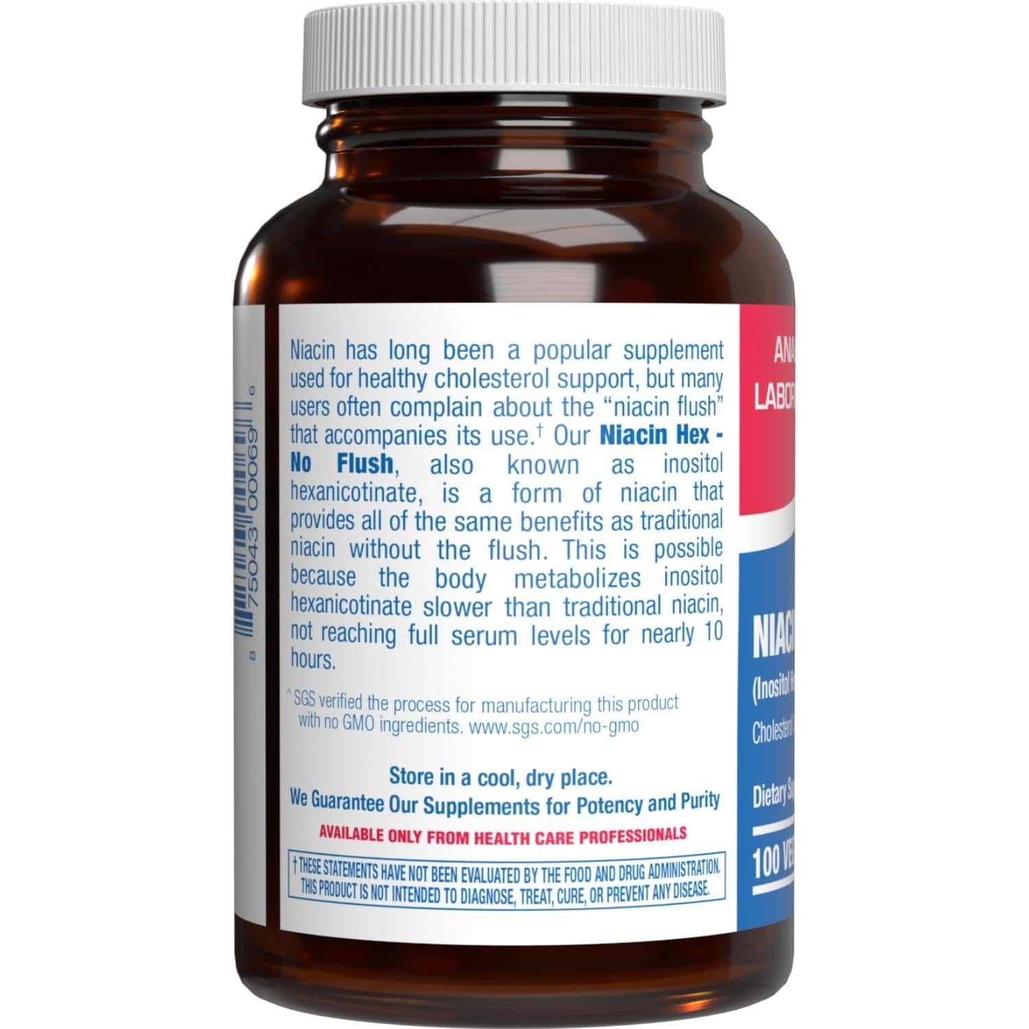 Vitamina B3 Niacina Sin Enrojecimiento Anabolic Labs 100 Porciones