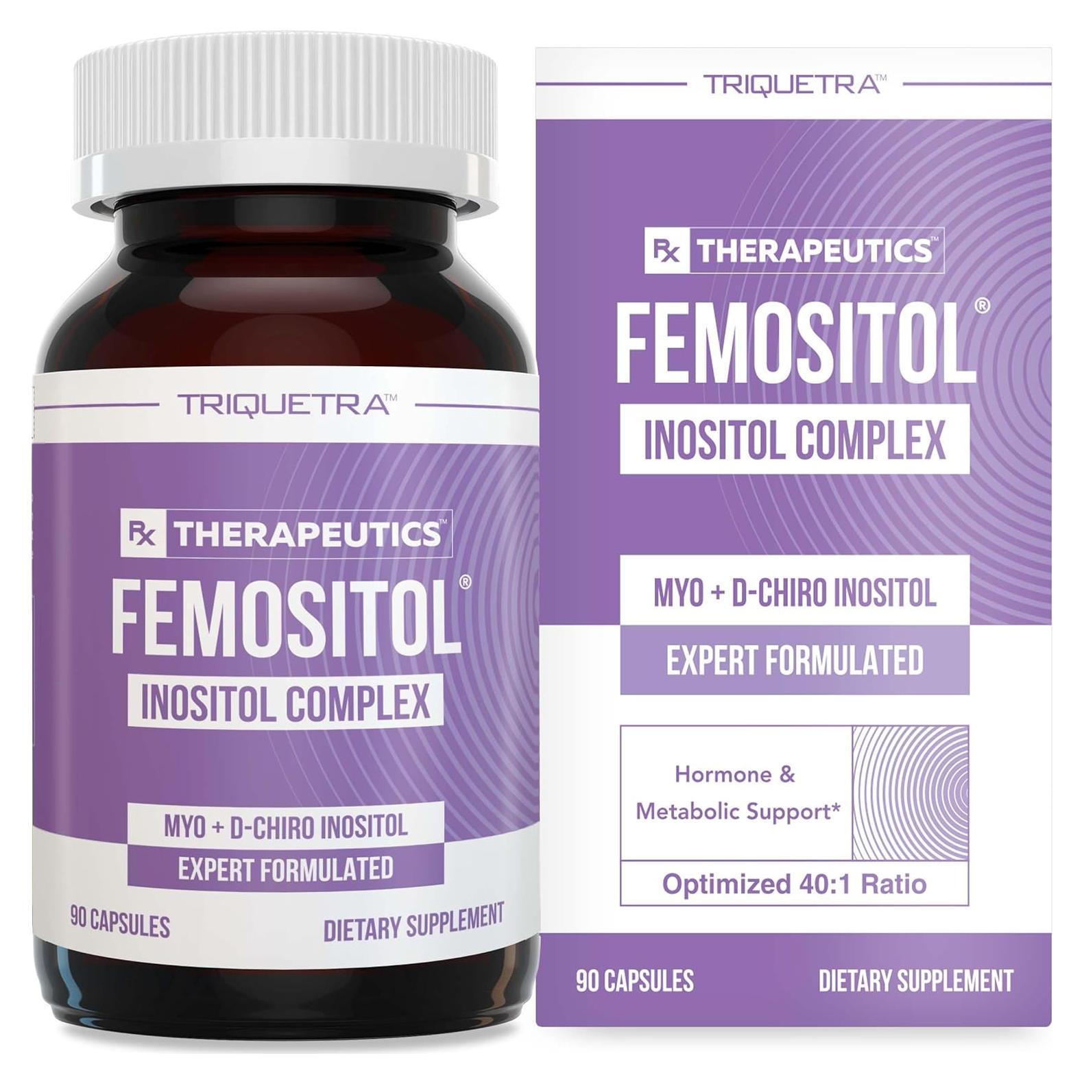 Suplemento de Myo-Inositol y D-Chiro Inositol FemoSitol 90 Cápsulas