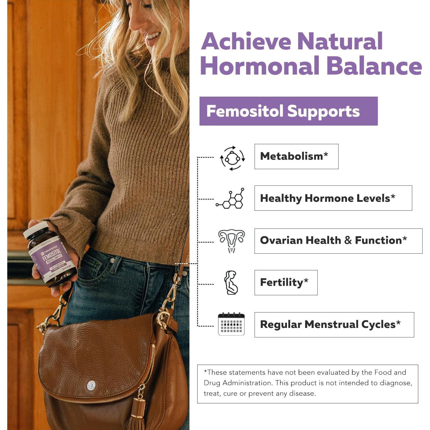 Suplemento de Myo-Inositol y D-Chiro Inositol FemoSitol 90 Cápsulas