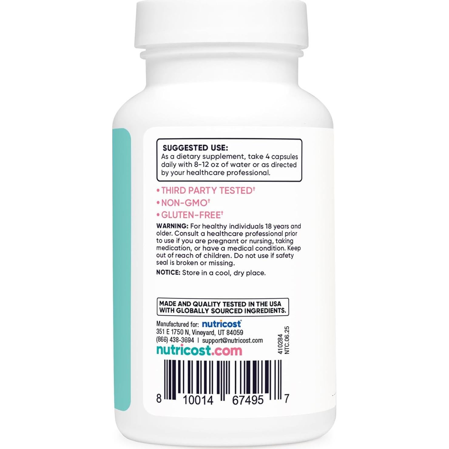 Nutricost Myo Inositol y D-Chiro Inositol 2000mg 120 Cápsulas
