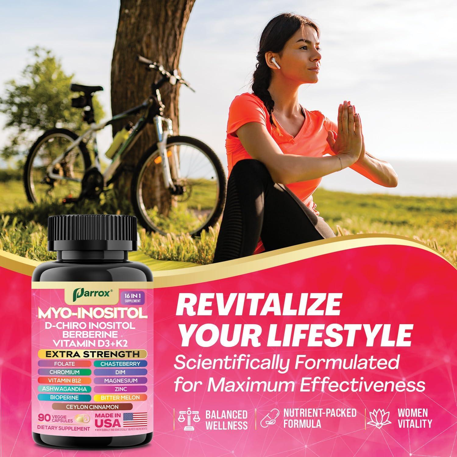 Suplemento Parrox 16 en 1 Myo-Inositol 90 Cápsulas Veganas