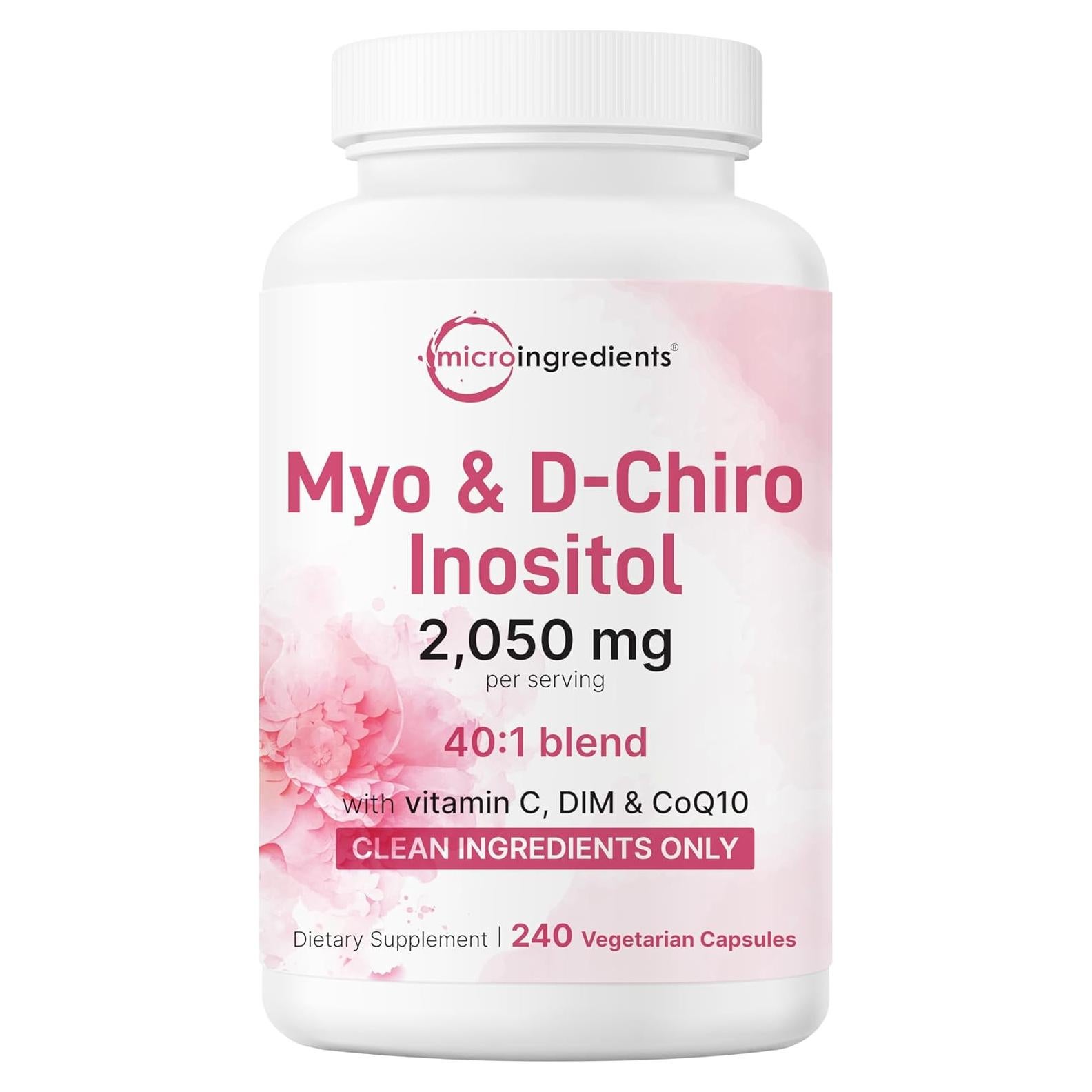 Myo-Inositol y D-Chiro Inositol 2050mg - 240 Cápsulas Vegetales