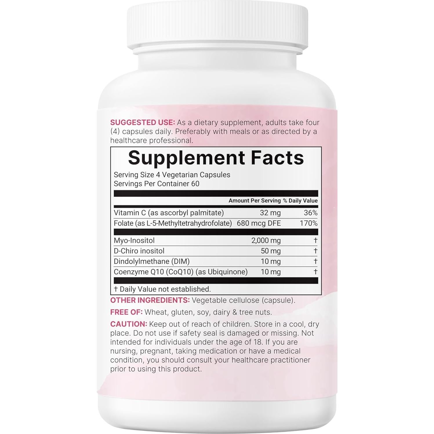 Myo-Inositol y D-Chiro Inositol 2050mg - 240 Cápsulas Vegetales