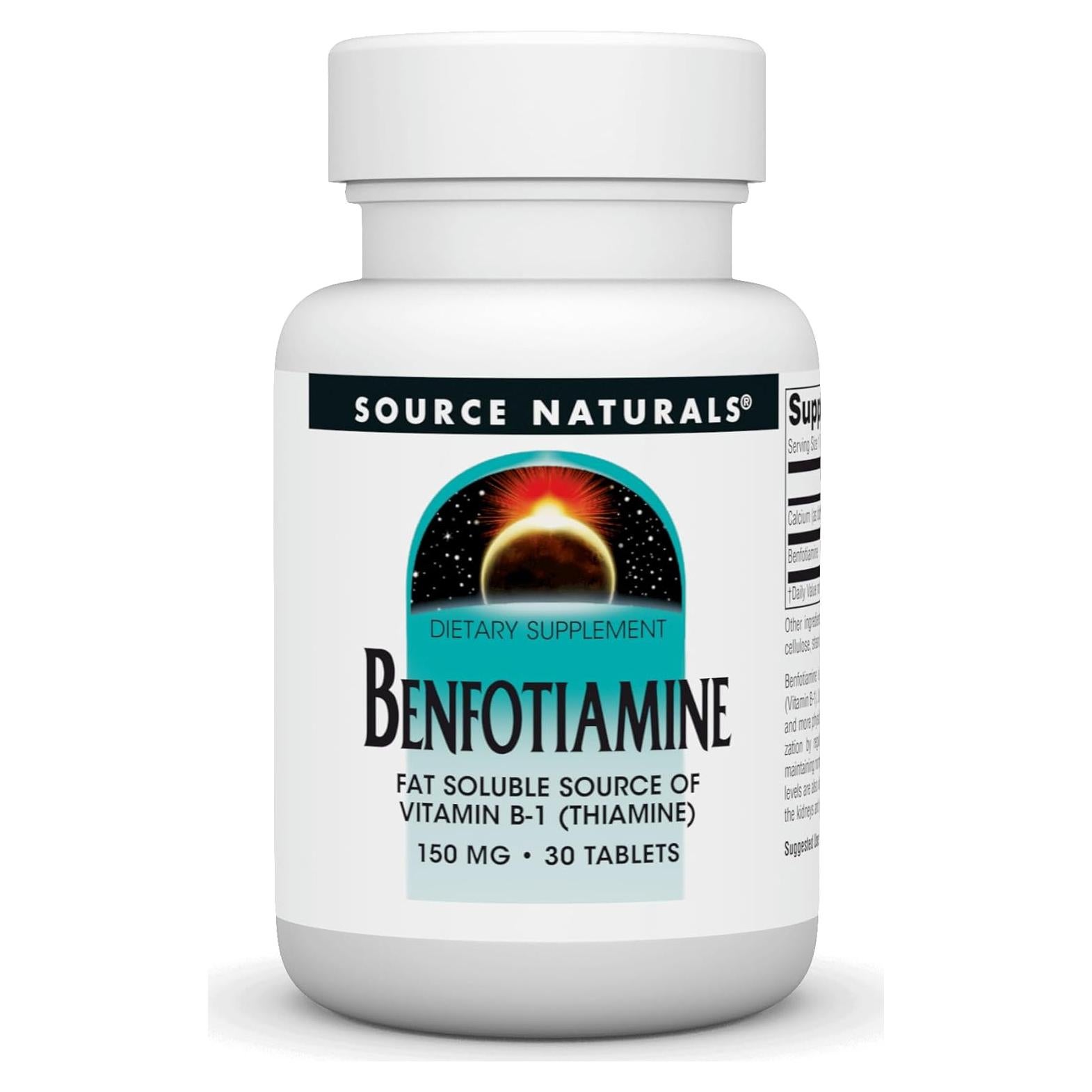 Benfotiamina 150 mg Source Naturals 30 tabletas suplemento