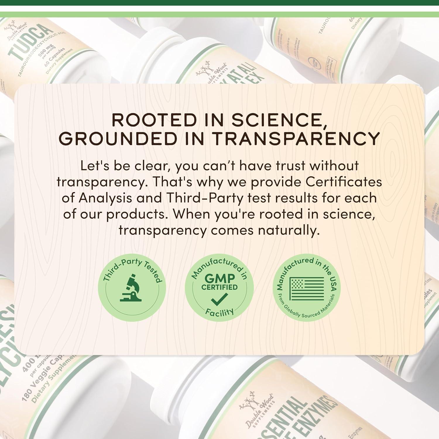 Benfotiamina 300mg Double Wood - 120 Cápsulas Veganas