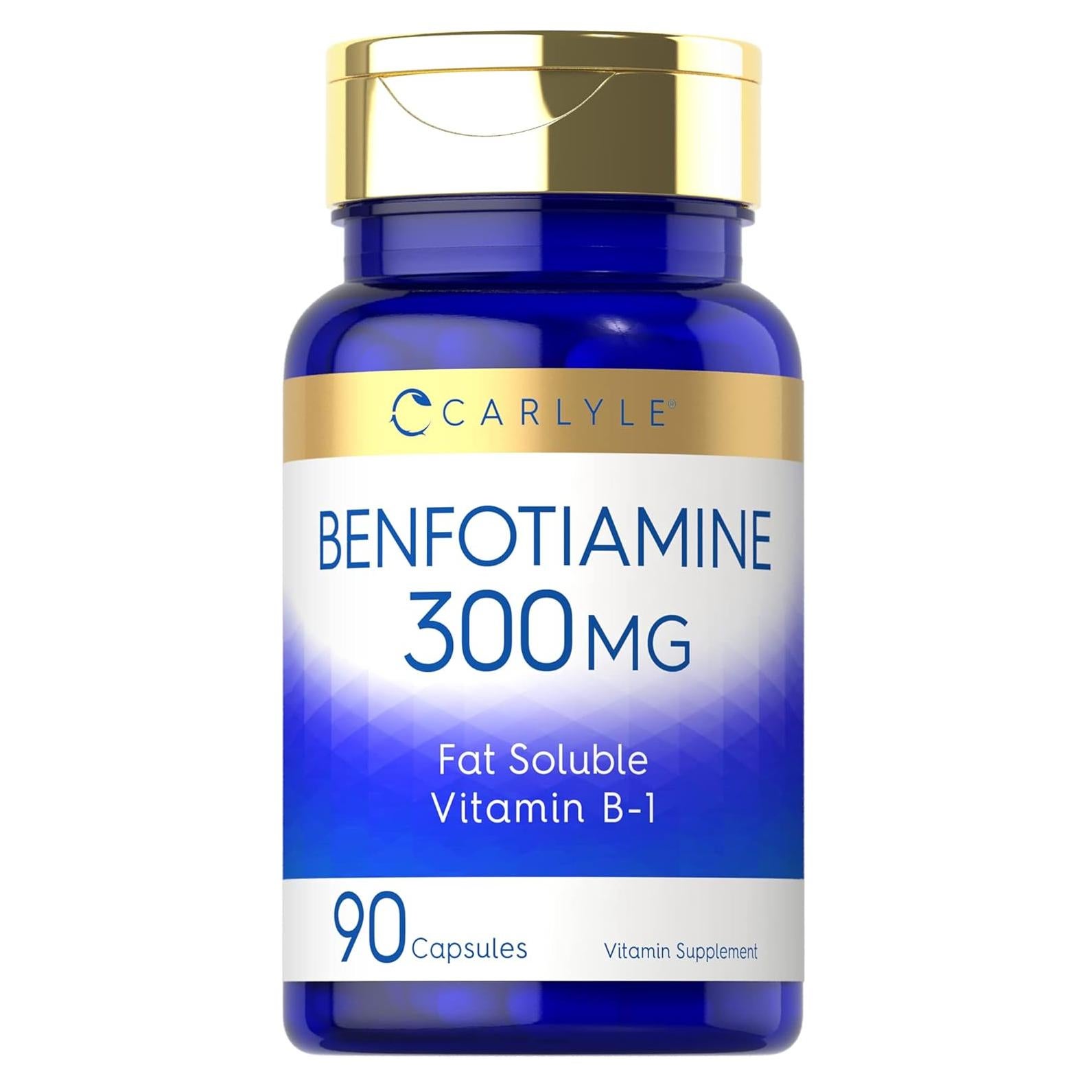 Cápsulas de Benfotiamina 300mg Carlyle | 90 Unidades | Vitamina B1