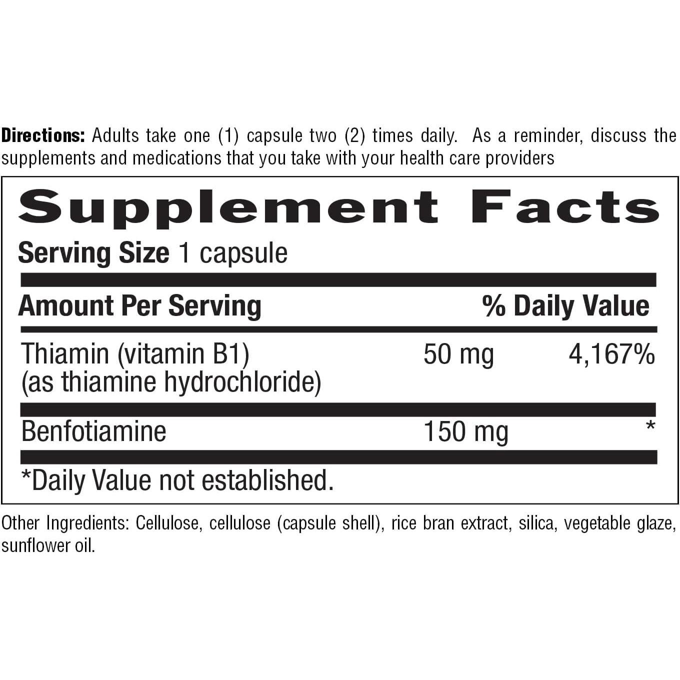 Benfotiamina 150mg Country Life - 60 Cápsulas Veganas