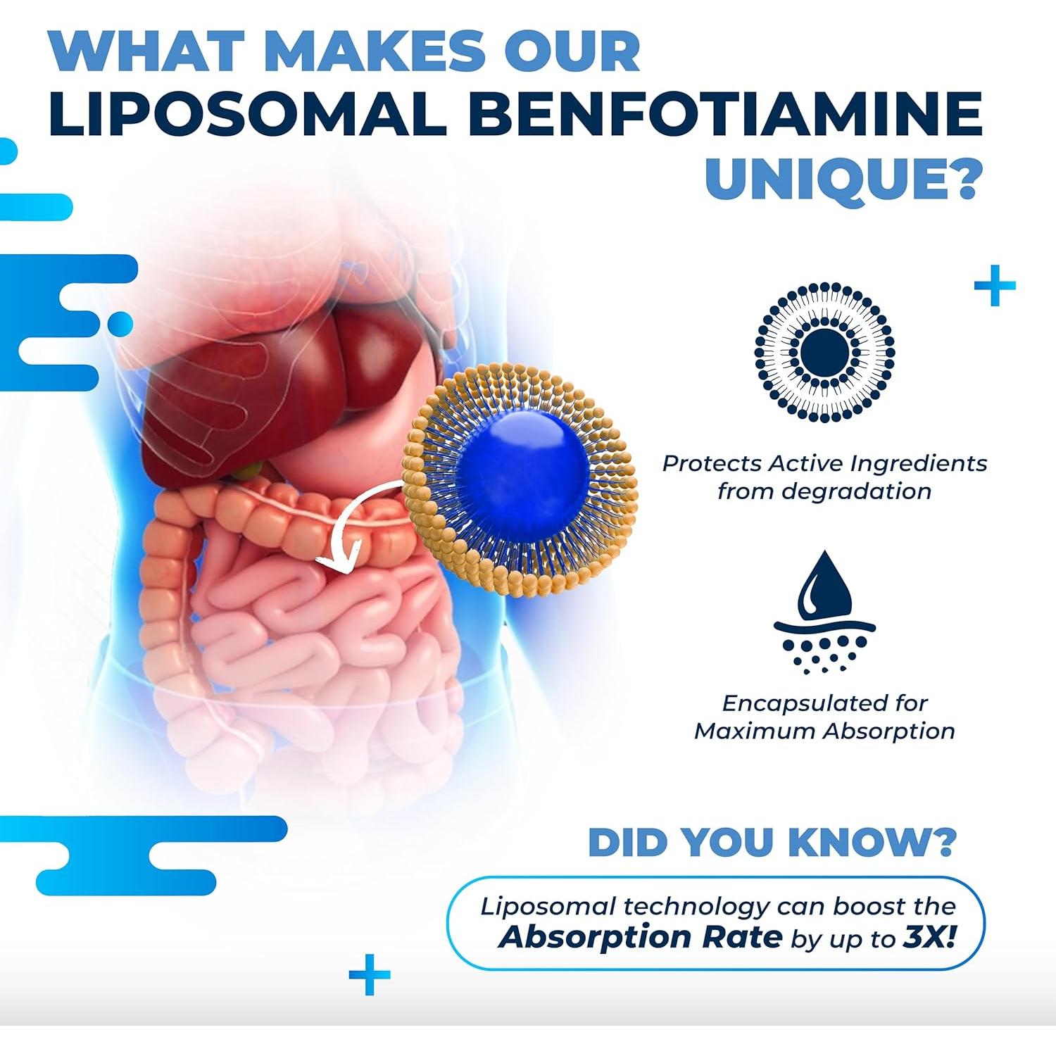 Benfotiamina Liposomal NURAFUSE 150 Cápsulas - Energía y Metabolismo