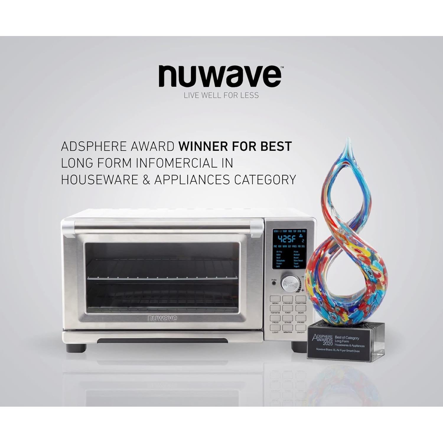 Horno Tostador Nuwave Bravo XL 12 en 1 Acero Inoxidable