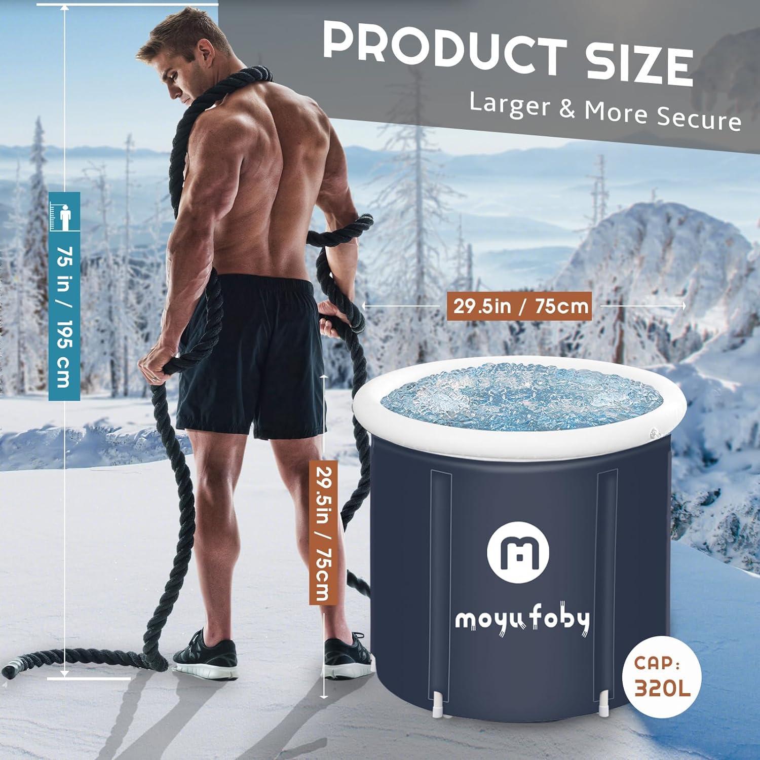 Tina de Baño de Hielo Moyufoby Plegable 74.93 cm Azul