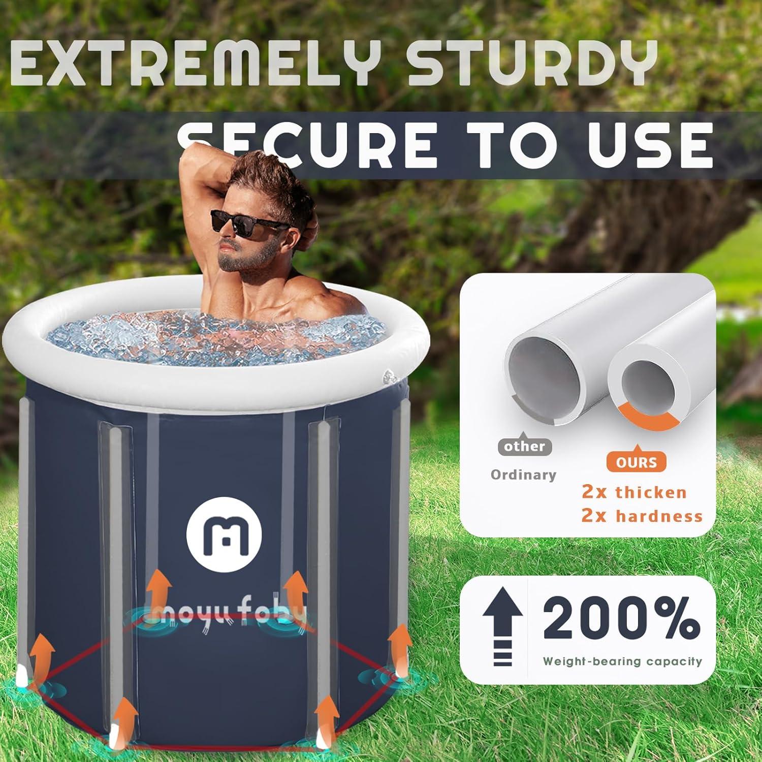 Tina de Baño de Hielo Moyufoby Plegable 74.93 cm Azul