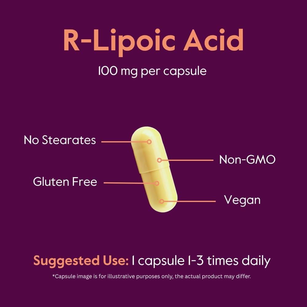 Ácido R-Lipoico 100mg Bestvite 120 Cápsulas Veganas