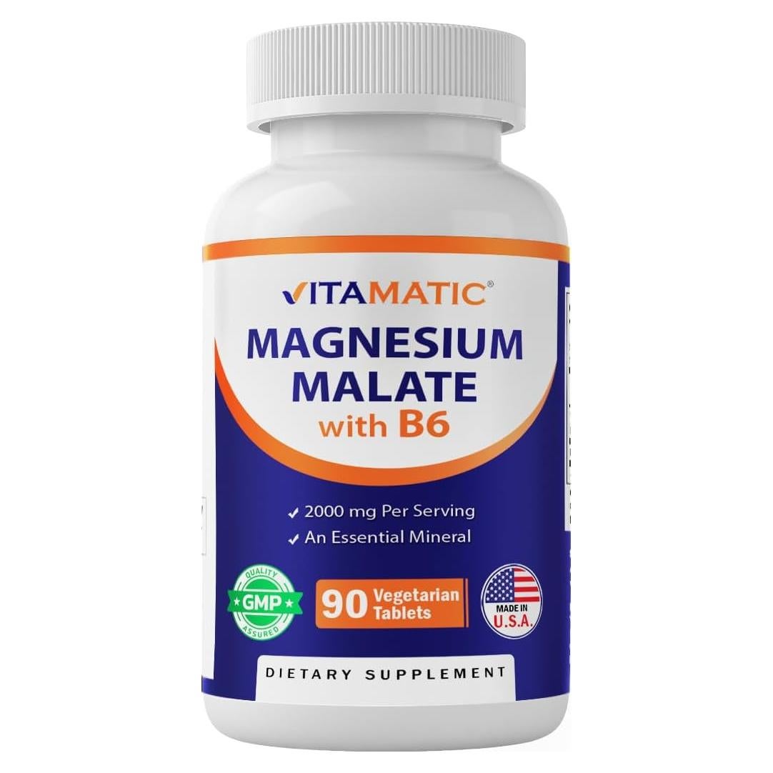 Suplemento de Magnesio Vitamatic 2000mg - 90 Tabletas Vegetarianas