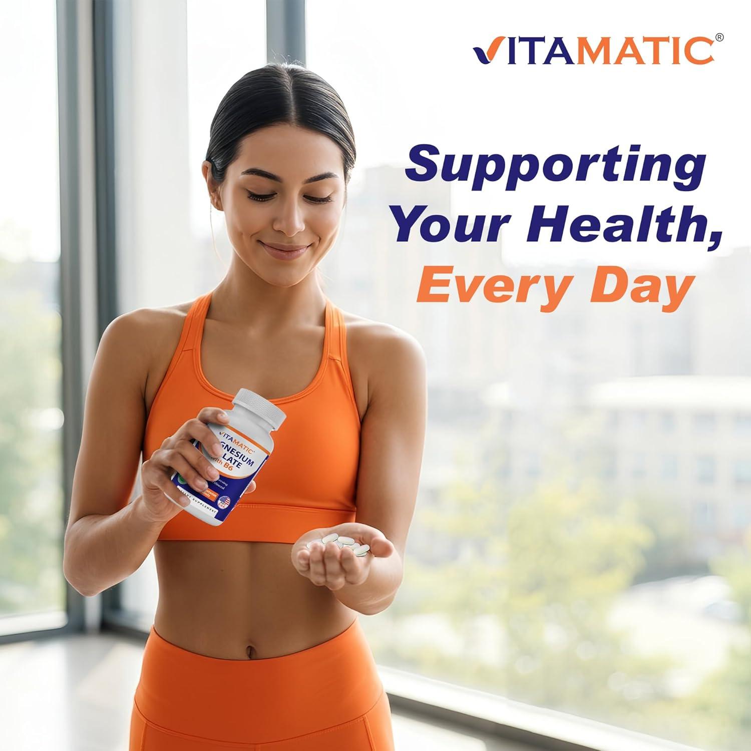 Suplemento de Magnesio Vitamatic 2000mg - 90 Tabletas Vegetarianas