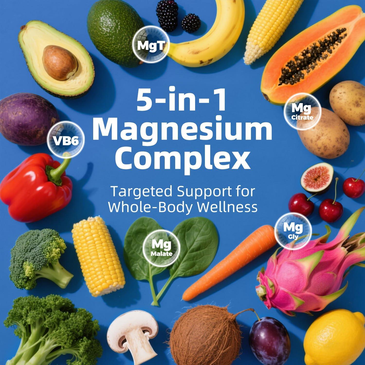 Complejo de Magnesio 976mg PeakVigor con Vitamina B6 90 Cápsulas