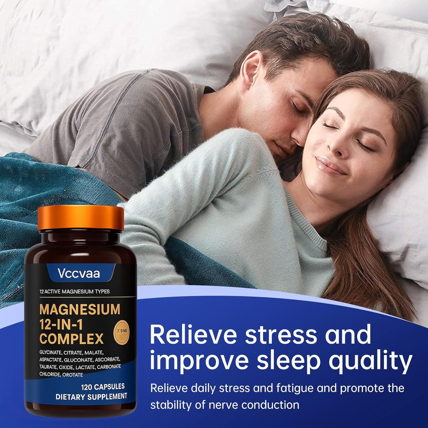 Complejo de Magnesio 700mg Vccvaa - 12 Tipos de Magnesio - 120 Cápsulas