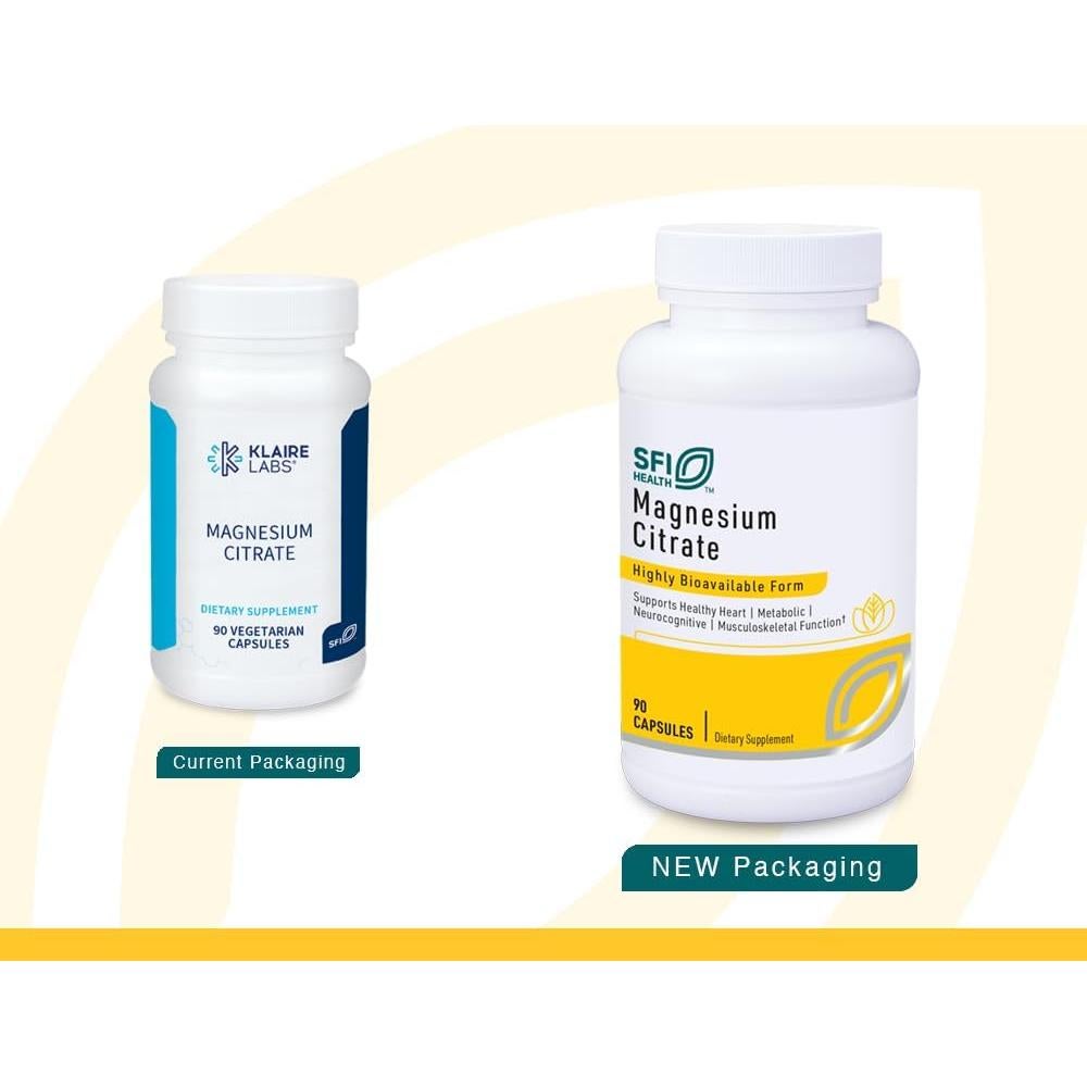Suplemento de Citrato de Magnesio SFI Health 90 Cápsulas