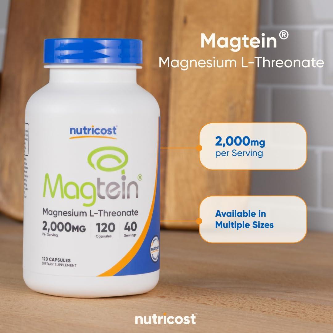 Nutricost Magnesio L-Treonato 2000mg 120 Cápsulas Sin OGM