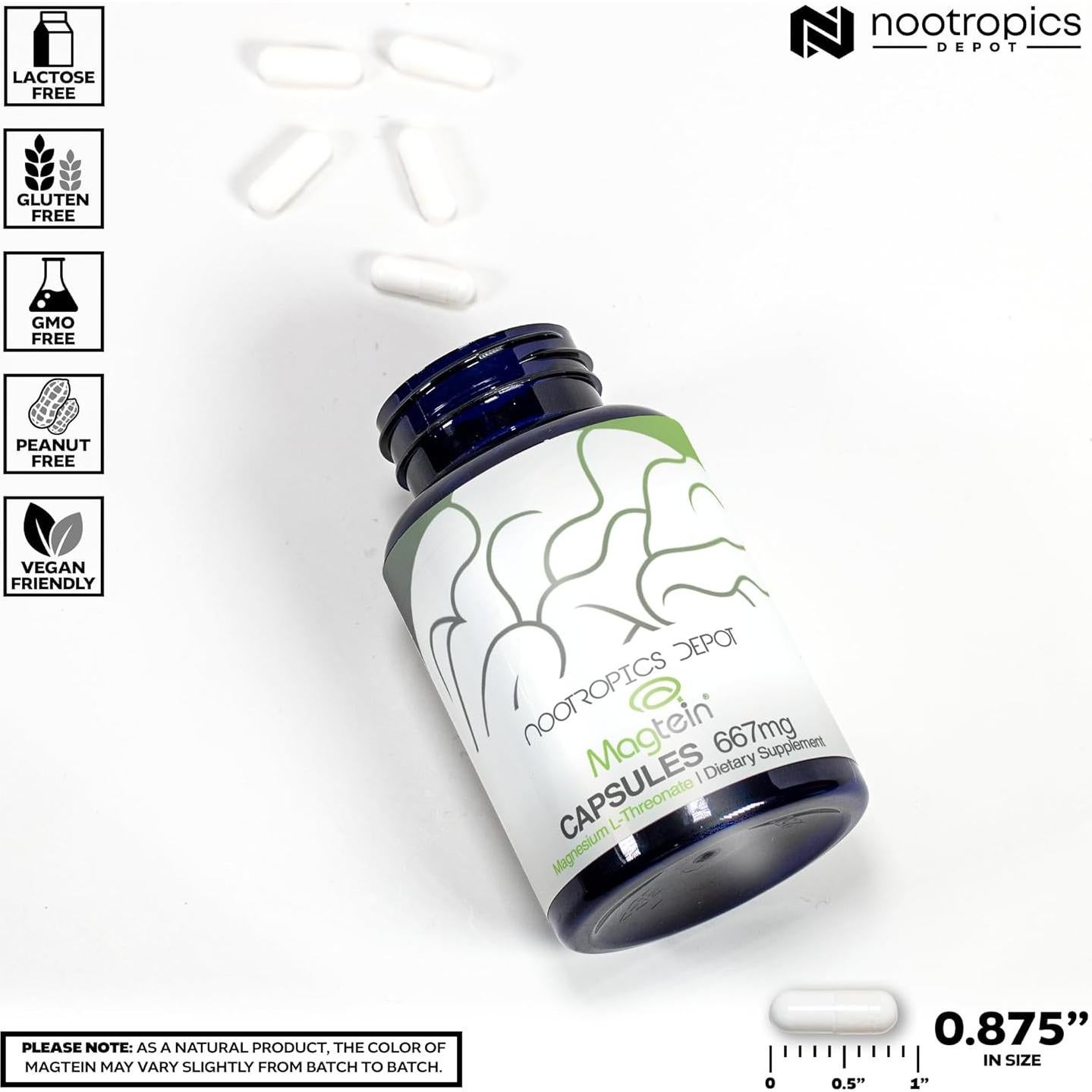 Cápsulas de Magnesio L-Treonato Nootropics Depot 90 Unidades