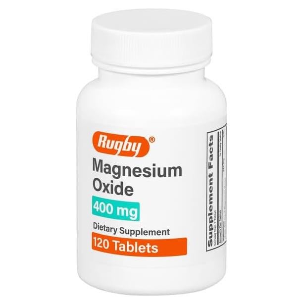 Tabletas de Óxido de Magnesio Rugby 400 mg - 120 Unidades