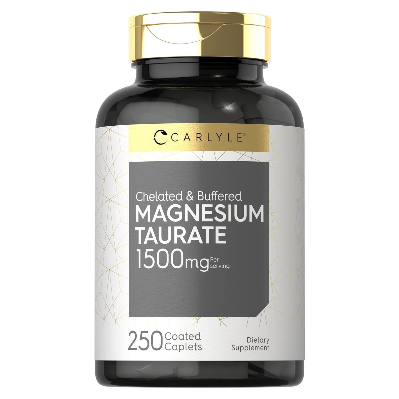 Carlyle Taurato de Magnesio 1500mg 250 Tabletas Vegetariano